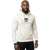 Gant pour homme. 2047082 Archive Shield sweat à capuche blanc (XXS), Casuel, Coton, Manche longue