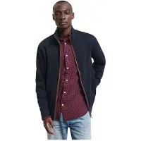 Gant pour homme. 2028042 Sacker Rib Rib Zip Cardigan Navy (XL), Casuel, Coton, Marine