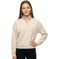 Superdry Active Tech Logo Relaxed Half Zip Sweatshirt Beige L Femme