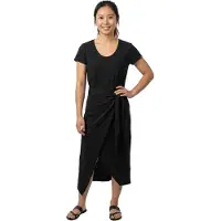 Superdry Slub Wrap Short Sleeve Dress Noir S Femme