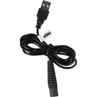 VHBW Câble de charge compatible avec Braun Series 3 SmartControl3 TriControl 5723 rasoir - Câble d'alimentation, 120 cm, noir