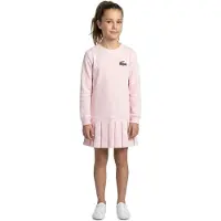 Lacoste Kids French Terry Long Sleeve Dress Rose 16 Years Fille