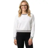 Armani Exchange pour femme. XW002072AF10804U1003 Sweat à col ras du cou blanc (L), Casuel, NovaShell (+8000), Modal, Élasthanne