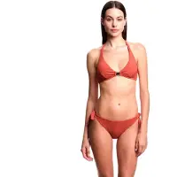 Emporio Armani pour femme. EW003272_AF20238 Bikini Lycra texturé marron (L), Beachwear, Polyester