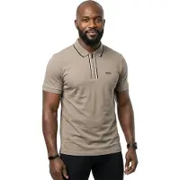 BOSS Philix 10272836 Green Short Sleeve Polo Beige XL Homme