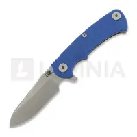 Hinderer Couteau pliant Project X Magnacut Sheepsfoot Working Finish/Stonewash Blue G-10