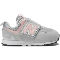 New Balance unisex pour enfant. NW574V1 Trainers 574 New-b grey (23 W), Plat, Velcro, Casuel, Gris, mode enfantine