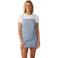 Rip Curl Stacey Denim Sleeveless Short Dress Bleu M Femme
