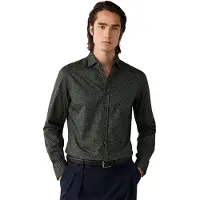 Hackett pour homme. HM3010830 Chemise Foulard Print verte (S), Casuel, Coton, Manche longue