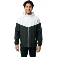 Build Your Brand 2-tone Tech Windrunner Jacket Noir XL Homme