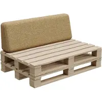 POOM Coussin pour palette, Coussin pour palette, Coussin de jardin, PFBG (Dossier 120x35, Miel)