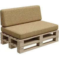 POOM Coussin pour palettes, Coussin de jardin, PFBG (Set (120x80 + 120x35), Miel)