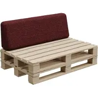 POOM Coussin pour palette, Coussin pour palette, Coussin de jardin, PFBG (Dossier 120x35, rouge bordeaux)