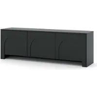 Furnlux Classic FURNLUX, table de télévision Arco, noire, 204 cm / Couleur principale : noir / Dimensions : 204 x 51 x 35 cm
