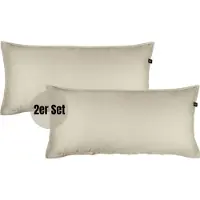 Schöner Wohnen Kollektion SCHÖNER WOHNEN-Collection Satin Parure de lit PLAIN Beige 40 x 80 cm 2pcs
