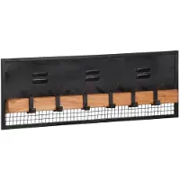 vidaXL Porte-manteaux mural 90x11x30 cm bois massif de manguier