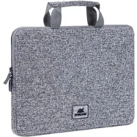 Rivacase Housse pour ordinateur portable avec poignées, gris clair (13.30"), Sac pour notebook, Gris