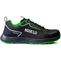 Sparco BTB0002B0K Tracti. Chaussures Sanyo, noir et vert, taille 44