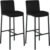 BellaFurn set de 2 tabourets de bar - Tabouret de bar - similicuir confortable et repose-pieds - design moderne, Noir