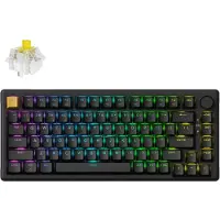 Keychron Clavier mécanique sans fil J2, compatible QMK, avec rétroéclairage RGB et système de remplacement des switches à chaud, pour Mac, Windows et Linux - Noir, modèle Super Banana