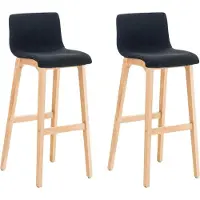 BellaFurn lot de 2 tabourets de bar - Tabouret de bar - Design confortable et ergonomique. Couleur : noir