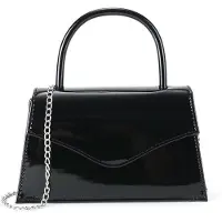 OEM Petite pochette de soirée noire avec une bandoulière