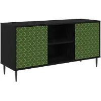 vidaXL Meuble TV GELEEN, 102 x 33 x 51 cm, noir, imitation chêne
