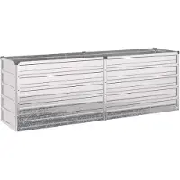 vidaXL , jardinière surélevée pour jardin, argentée, 160 x 40 x 55 cm, galvanisée