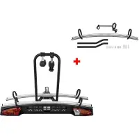 Menabo Merak Tilting Plus | Porte-vélos arrière pour 3 vélos, compatible avec les attelages, en aluminium