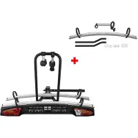 Menabo Merak Rapid Plus | Porte-vélos arrière pour 3 vélos, compatible avec les attelages - Aluminium