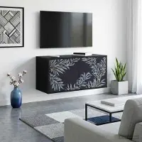 Prolenta Meuble TV mural exclusif - Modèle DOKKUM - 69 x 33 x 40 cm - Fabriqué en panneaux de particules