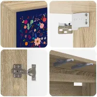 vidaXL Meuble TV mural MAINZ, 69 x 33 x 40 cm, imitation chêne Sonoma