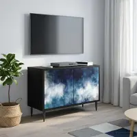 Prolenta Meuble TV exclusif - RAALTE, dimensions : 69 x 33 x 50,5 cm, finition noire imitation chêne