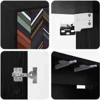 vidaXL Meuble TV mural OMMEN, 102 x 33 x 40 cm, fabriqué en panneaux de particules