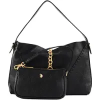 U.S. POLO ASSN. sac à épaule sac à épaule bandoulière Helcho Hobo Bag Black noir