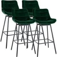 BellaFurn Ensemble de 4 tabourets Weston, pivotants à 180°, couleur vert foncé, dimensions : 49 x 56 x 105 cm