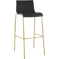 BellaFurn Tabouret Hover - Plastique avec structure finition dorée | Couleur : noir | Dimensions : 43x48x100 cm