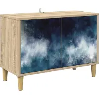 vidaXL Meuble TV RAALTE, 69 x 33 x 50 cm, panneaux de particules imitation bois Sonoma