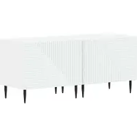 Syfax Meuble TV blanc en panneaux de particules