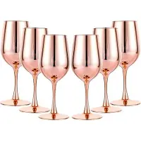 OEM Verres à vin rouges lot de 6 - finition or rose