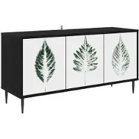 Syfax Meuble TV HANAU, 102 x 33 x 51 cm, noir, imitation chêne