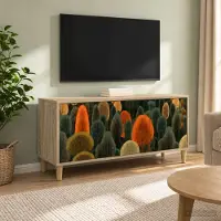 Prolenta Meuble TV exclusif - ZAANDAM, 102 x 33 x 50 cm, placage bois imitation chêne Sonoma