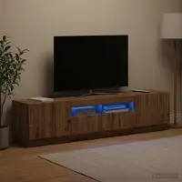 Prolenta Meuble TV exclusif - HOORN, 3 tiroirs, en bois stratifié imitation chêne massif