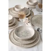Keramika Set de vaisselle - Groundlace - 24 pièces - 6 personnes - Faïence