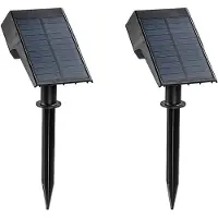 Rabalux 2 lampes solaires Nantes, 50 lumens, IP65, noir, LED, 0,5 W, référence 77088