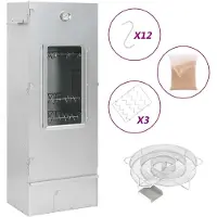 vidaXL Fumoir avec générateur de fumée froide Acier galvanisé
