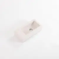 Qeramiq Dely Lavabo pour WC - 38x18.5x9cm - ceramique - 0 trou de robinet - lin 8020L-linnen_0