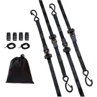 OEM Sangles d'arrimage à Cliquet 4 PK--1 po x 15 pi-Résistance à la Rupture Maximale 998 kg-avec Poignées Rembourrées