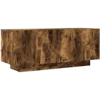 vidaXL Armoire TV chêne fumé 100x35x40 cm bois composite