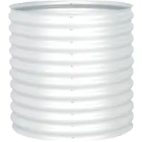 vidaXL Lit surélevé de jardin 80x80x81 cm Acier galvanisé argenté